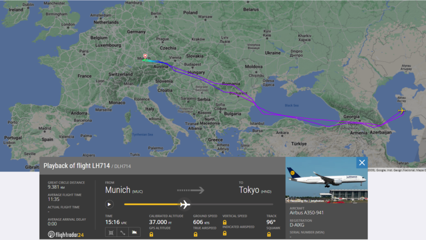 Un Airbus A350-900 de Lufthansa pour Tokyo Haneda retourne à Munich après quatre heures de vol