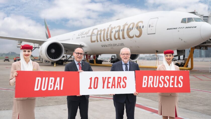 Photos: Emirates célèbre une décennie à Bruxelles avec le dévoilement d’un Boeing 777 modernisé