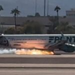 Atterrissage sécurisé à Las Vegas pour l’Airbus A321 de Frontier Airlines malgré un incendie sur le train principal