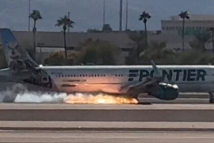 Atterrissage sécurisé à Las Vegas pour l’Airbus A321 de Frontier Airlines malgré un incendie sur le train principal