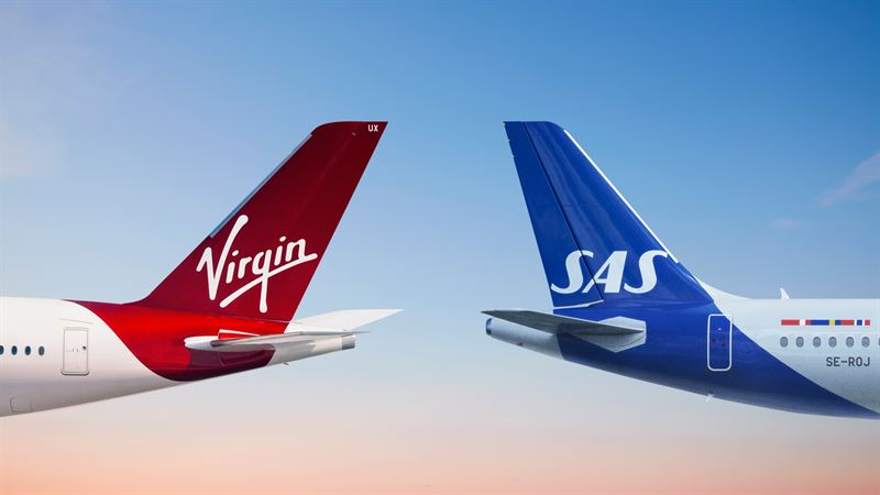 SAS et Virgin Atlantic annoncent un partenariat de partage de codes pour élargir les options de voyage mondial