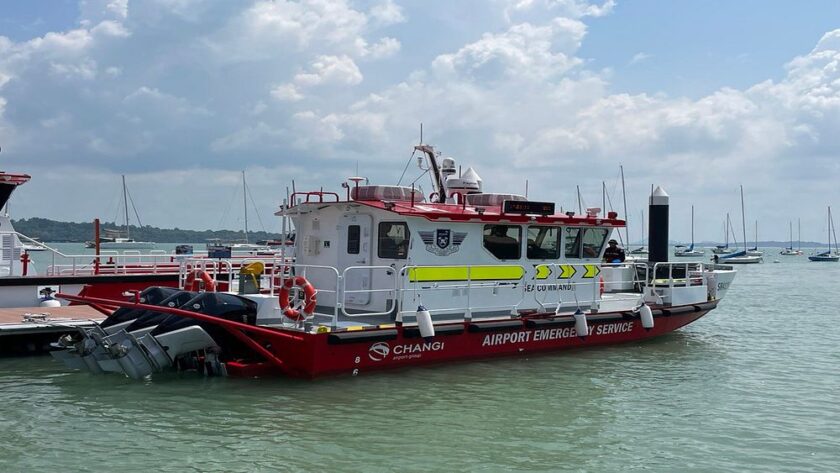 L’aéroport Changi de Singapour présente sa nouvelle flotte de sauvetage en mer lors de son exercice annuel de simulation de crise